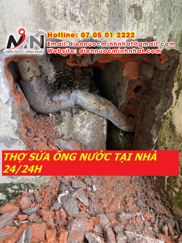 Dịch vụ dò tìm sửa chữa rò rỉ nước tại tphcm gần đây - điện nước Minh Nhật